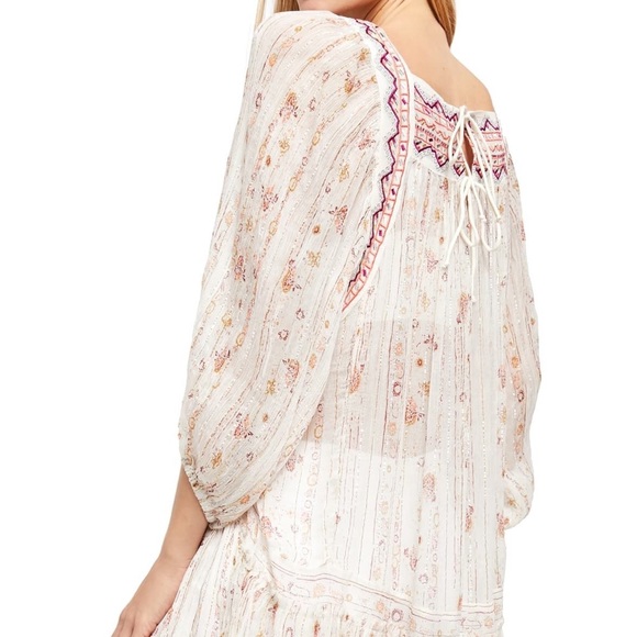 Free People Boho Tunic Dress, Ivory Dance Magic, Size S New w/Tag Retail $148.00 - Picture 6 of 10